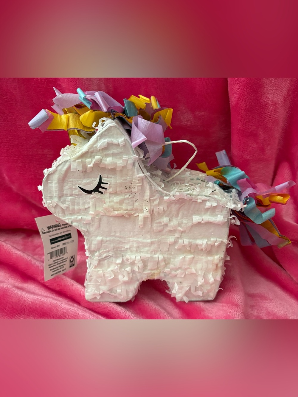White Mini Unicorn Piñata NWT